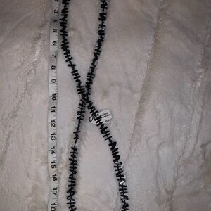 Genuine black obsidian necklace